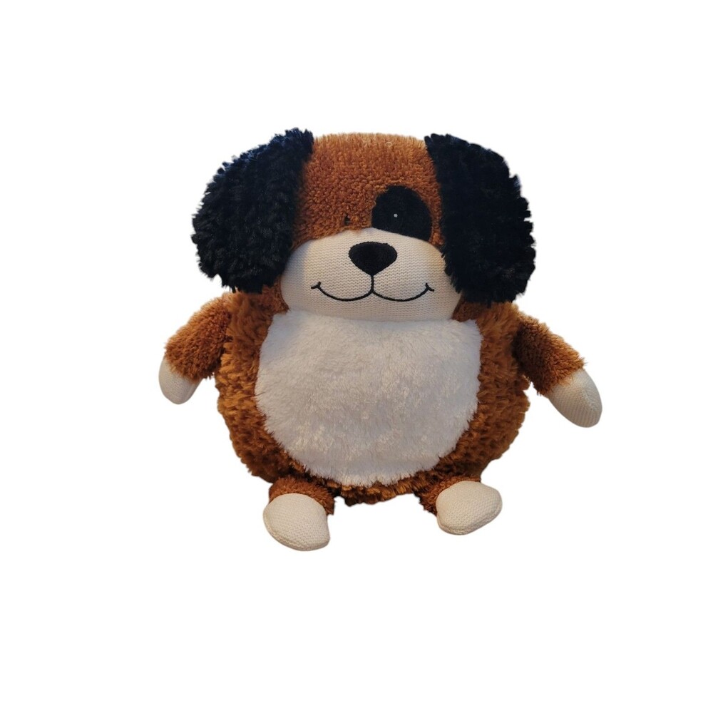 Pier 1 Imports Plush Dog Stuffed Animal Brown Black Soft 17" Embroidered Eyes